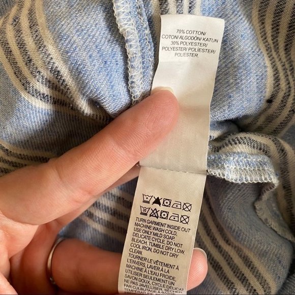 Lucky Brand Off Shoulder Bell Sleeve Striped Top - Picture 10 of 10